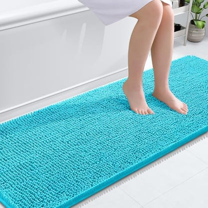 OLANLY Bathroom Runner Rugs 70x24, Extra Soft Absorbent Chenille Bath Rugs