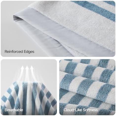 ecolook Microfiber Bath Towel Set of 2, Blue