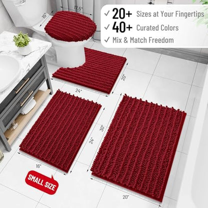 Arotive Bathroom Rugs Mat 34x21, Soft Absorbent Chenille Shaggy Bath Mat