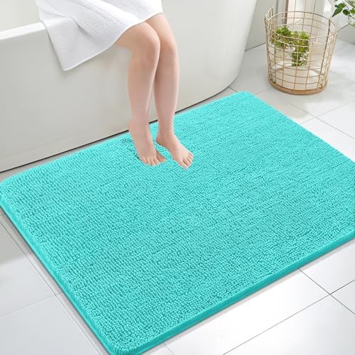 OLANLY Large Bathroom Rugs 40x32, Extra Soft Absorbent Chenille Bath Rugs