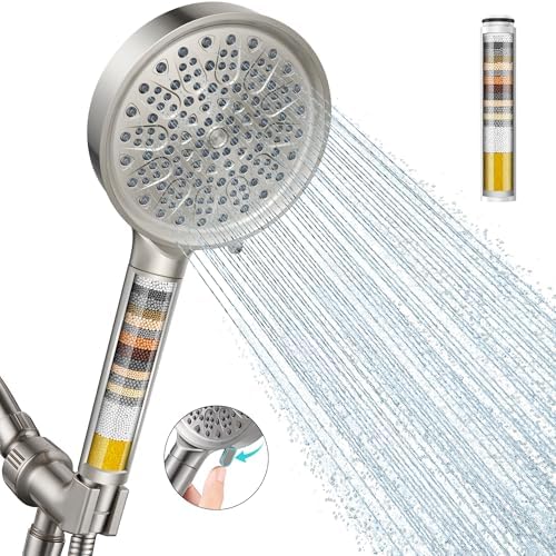 Cobbe Filtered Shower Head with Handheld, Water Softener for Hard Water