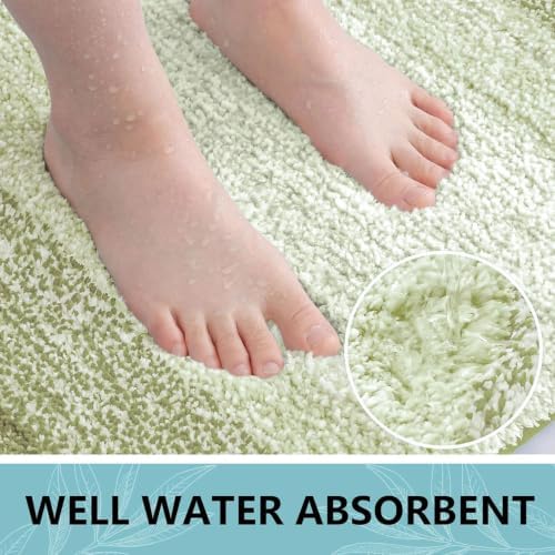 Arotive Microfiber Bathroom Rugs, Shaggy Soft Absorbent Bath Rug, 24x16