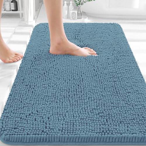 OLANLY Bathroom Rugs 32x20, Extra Soft Absorbent Chenille Bath Rugs