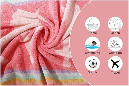 ORIGINAL KIDS 6 Piece Towel Set - 100% Cotton Jacquard Bathroom Towel Set