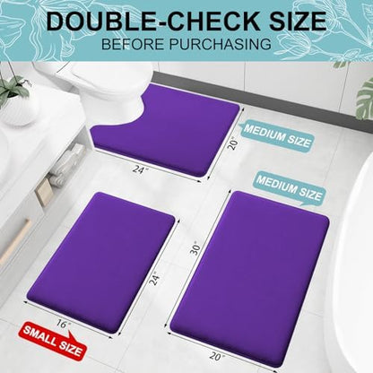 Smiry Memory Foam Bath Mat 30x20, Extra Soft and Absorbent Bathroom Rugs