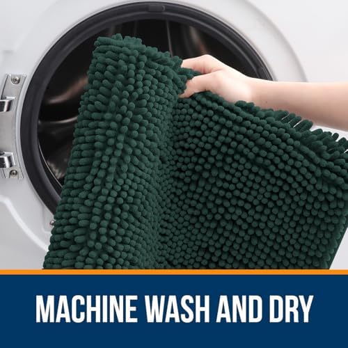 OLANLY Bathroom Rugs 32x20, Extra Soft Absorbent Chenille Bath Rugs