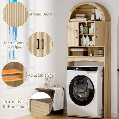 Spurgehom Arch Over The Toilet Storage Cabinet,Bathroom Organizer, Wood