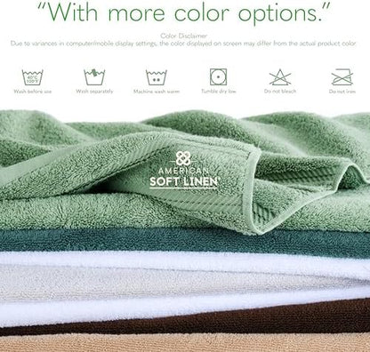 American Soft Linen 100% Cotton Luxury Turkish Towels, 2PC 35x70 Bath Sheet