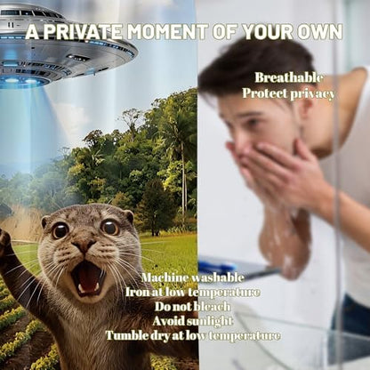 Extra Long 78 Inchs Shower Curtain Extra Tall Funny Otter XL Fun Teen Shower Curtains for Large Bathroom Decor Sets, Waterproof Cloth Fabric with Hooks, 70 x 78 Inch