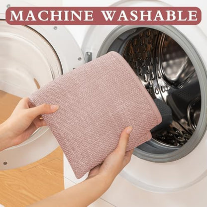 YIHOUSE Bathroom Rugs Thin Bath Mat Sets 2 Pieces Quick Dry,Pink