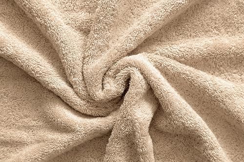American Veteran Towel, 100% Cotton Turkish Bath Towels for Bathroom 4 Pack, 27x54 Extra Large Premium Soft Drying Bathroom Towels, Beige