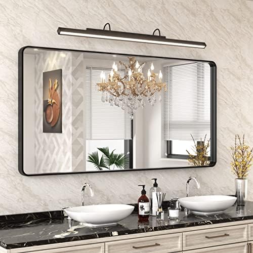 WEER Black Bathroom Vanity Mirror 60X30 Inch