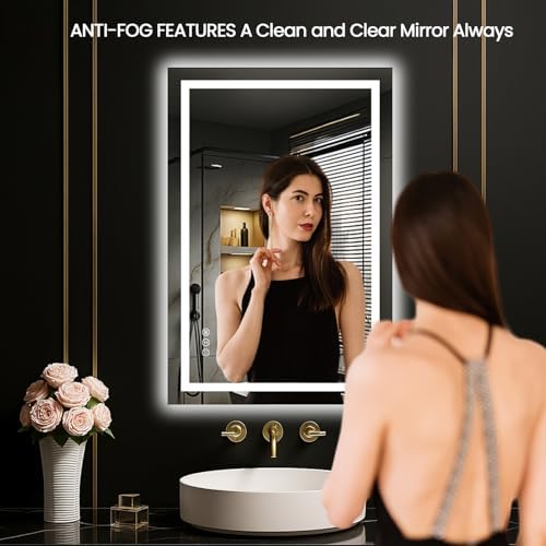 LOAAO 20"X30" LED Bathroom Mirror with Lights, UL Listed