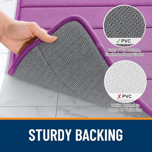 OLANLY Memory Foam Long Bathroom Rugs Runner 44x24, Super Soft Absorbent