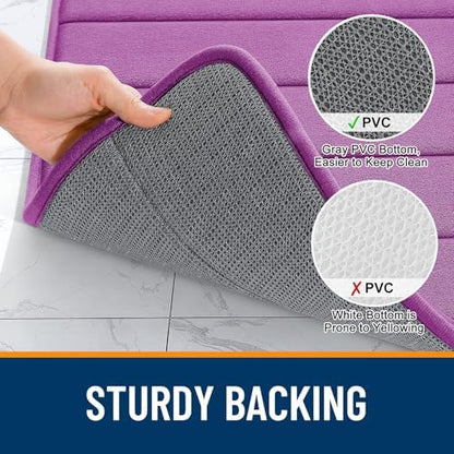 OLANLY Memory Foam Long Bathroom Rugs Runner 47x20, Super Soft Absorbent
