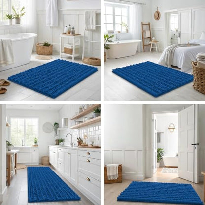 Smiry Bathroom Rugs 30X20, Extra Soft Rubber Backing Chenille Bath Mats