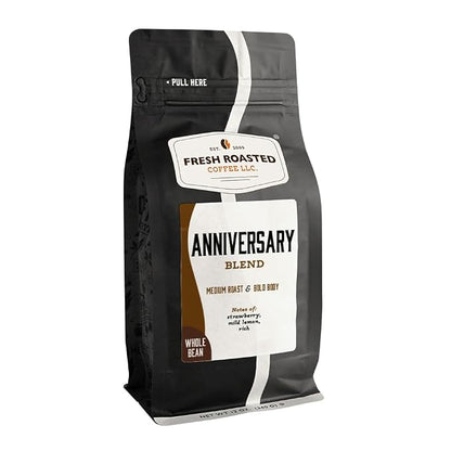 Fresh Roasted Coffee, Anniversary Blend Whole Bean Coffee, Medium Roast, Kosher, 12 oz