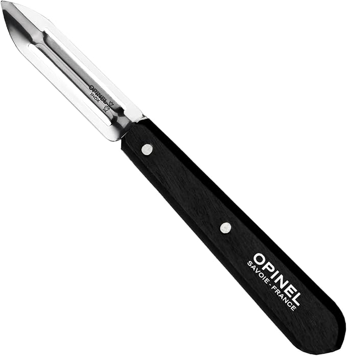 OPINEL Les Essentials - Small Kitchen 4 Piece Knife Set - Paring, Serrated, Peeler, Vegetable Knife, Corrosion Resistant High Carbon Steel, Made in France (Loft)