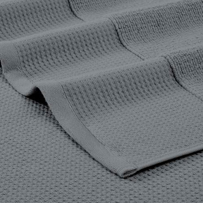 Modern Threads Waffle-Rib 6-Piece Towel Set – Premium Cotton Bath Towels, Ultra-Absorbent & Soft, Elegant Waffle Texture for Bathroom & Spa, Carbon