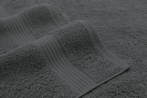 American Veteran Towel, 100% Cotton Turkish Bath Towels for Bathroom 4 Pack, 27x54 Extra Large Premium Soft Drying Bathroom Towels, Dark Gray