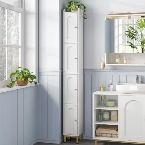 Hzuaneri 4-Tier Narrow Tall Storage Cabinet