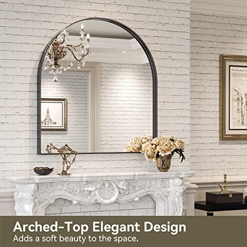 Brightify Arched Mirror, 31 x 33 Inch Black Arch Mirror