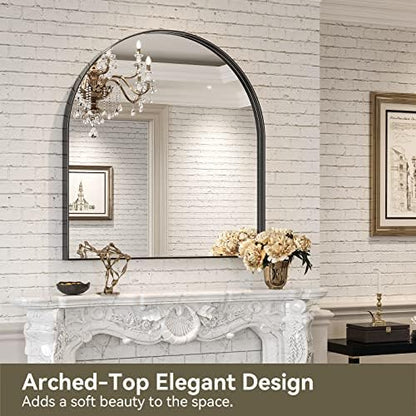 Brightify Arched Mirror, 31 x 33 Inch Black Arch Mirror