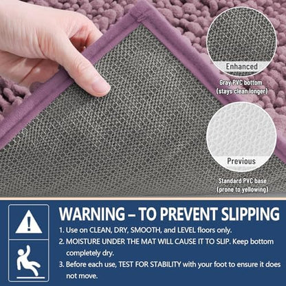 Arotive Bathroom Rugs Mat 24x16, Soft Absorbent Chenille Shaggy Bath Mat