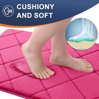 OLANLY Memory Foam Bath Mat 47x32, Ultra Soft and Absorbent Bathroom Rugs