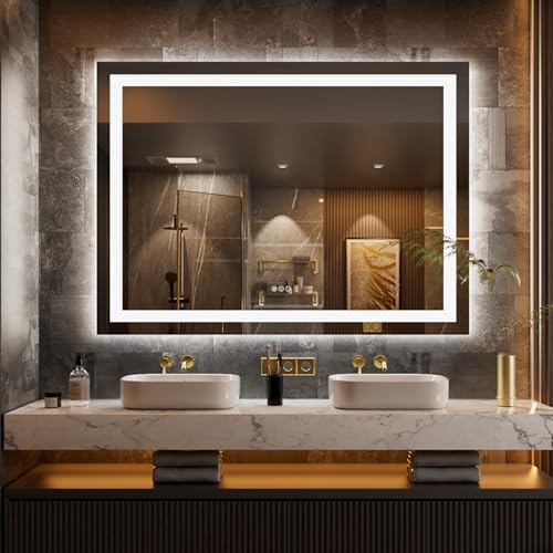 LOAAO 52"X36" LED Bathroom Mirror with Lights, UL Listed