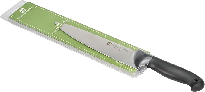 Restaurantware Sensei 10 Inch Chef Knife 1 With Colored Coded Pins Kitchen Knife - High-Carbon Stain-Resistant Black German Steel Meat Knife Ergonomic Handle