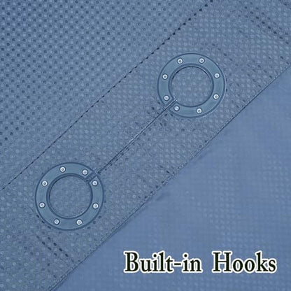 Gibelle No Hook Cloth Moonlight Blue Shower Curtain with Liner, 72x74
