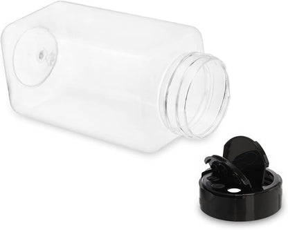 Tosnail 16 Pack 17 Fluid Oz Clear Plastic Spice Jars Spice Containers Spice Bottles Seasoning Organizer with Black Lids