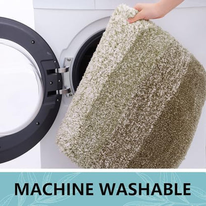 Arotive Microfiber Bathroom Rugs, Shaggy Soft Absorbent Bath Rug, 47x24