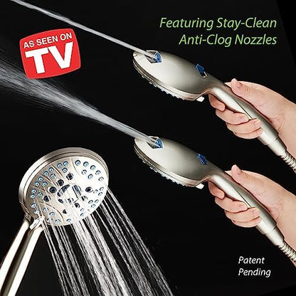 AquaCare 8-mode High Pressure Handheld Shower Head with 2-mode Power Wash