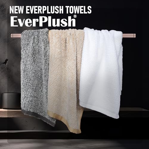 Everplush Diamond Jacquard 6 Pieces Bath Towel Set, Luxury Super Soft Oversized Towels, Highly Absorbent Diamond Jacquard Quick Dry Bath Towel for Bathroom Navy Blue Towel Set