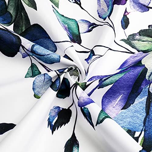 Gibelle Green Eucalyptus Shower Curtain, Watercolor Floral Print, 108x72