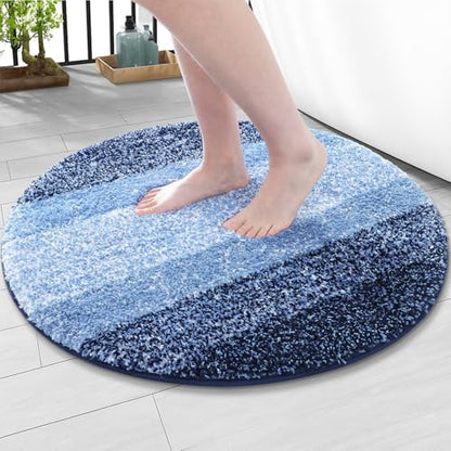 Arotive Microfiber Bathroom Rugs, Shaggy Soft and Absorbent Bath Rug, 24x24