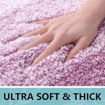 Arotive Microfiber Bathroom Rugs, Shaggy Soft Absorbent Bath Rug, 47x24