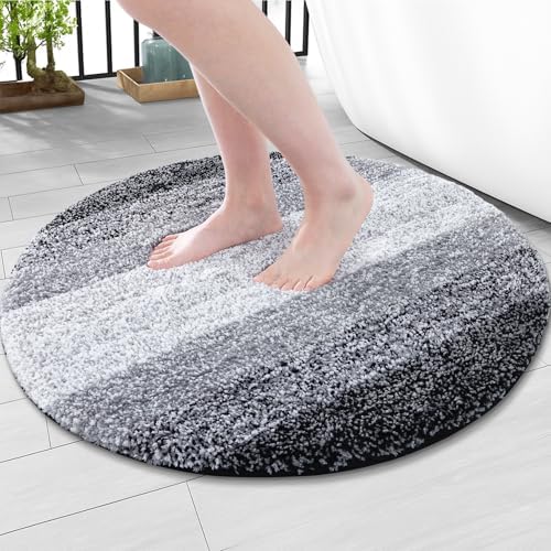 Arotive Microfiber Bathroom Rugs, Shaggy Soft and Absorbent Bath Rug, 30x30