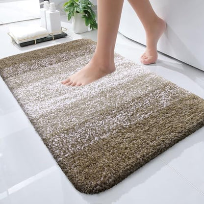 OLANLY Small Bathroom Rugs 24x16, Extra Soft Absorbent Microfiber Bath Rugs