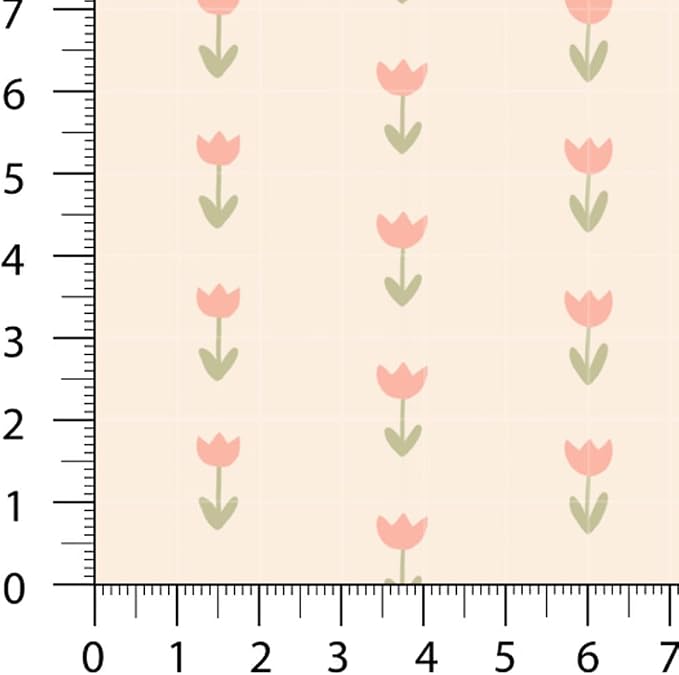 Pastel Patchwork Fabric Panel 100x155 cm – 100% Cotton Satin, 6 Coordinated Floral, Stripe & Dot Prints on One Continuous Sheet for Quilting, Sewing & DIY Crafts (Vintage Soft Mix, 6pcs 50x50cm)