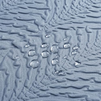 Gibelle 36x72 Small Stall Shower Curtain, Ombre Fog Blue Embossed Half Bath Curtain