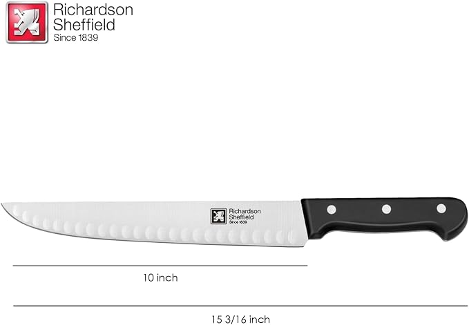 Richardson Sheffield Universal NSF Approved Professional Butcher Knife with Notches, 10-Inch