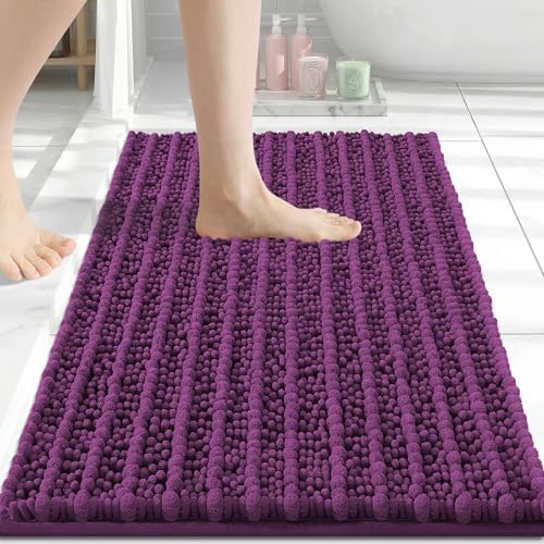 Arotive Bathroom Rugs Mat 24x16, Soft Absorbent Chenille Shaggy Bath Mat