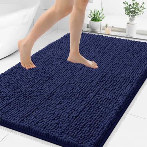 Smiry Bathroom Rugs 44X32, Luxury Chenille Extra Soft Absorbent Bath Mat