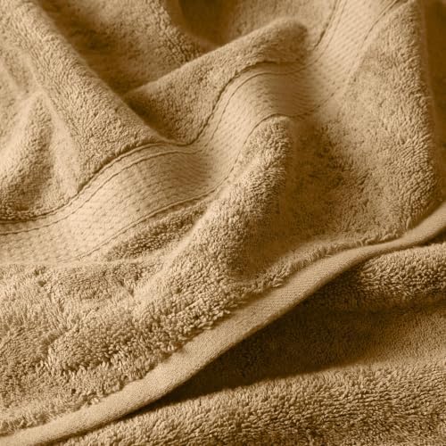 Superior Egyptian Cotton Plush & Absorbent, Bath Towel Set of 4, Toast