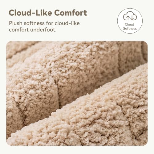 GRANNY SAYS Khaki Bathroom Rug 24" x 36", Non-Slip Microfiber Bath Mat