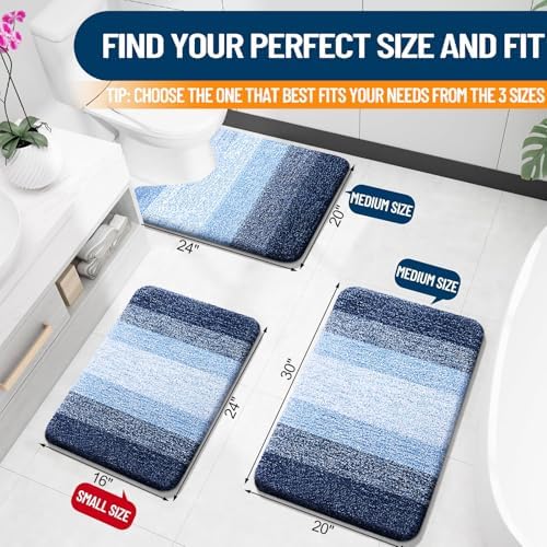 OLANLY Bathroom Rugs Mat 34x21, Extra Soft Absorbent Microfiber Bath Rugs