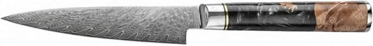 Tidal Black - 5" Utility Knife - Damascus
